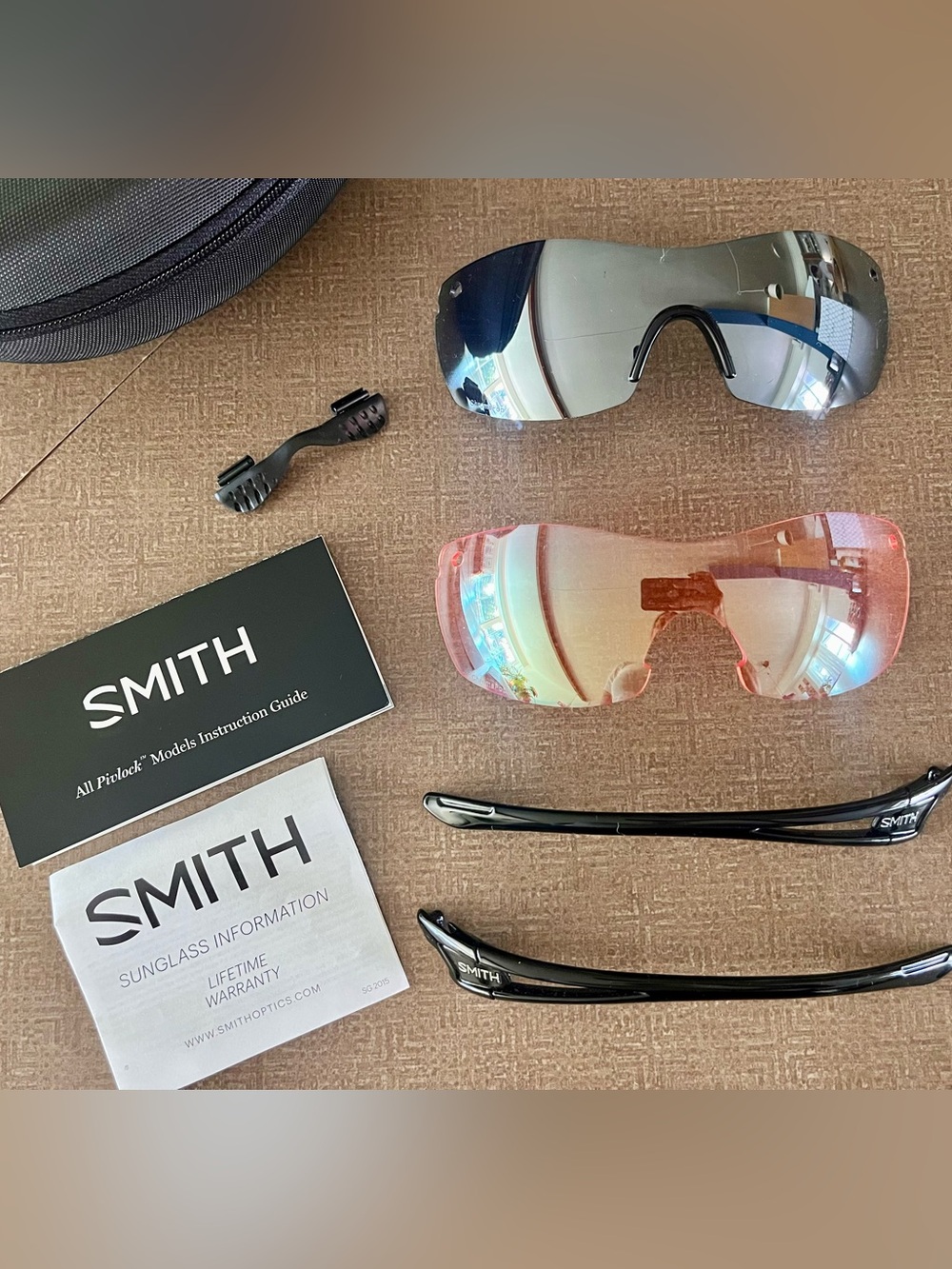 SMITH Pivlok Sunglasses - Chrome & Pink Lenses